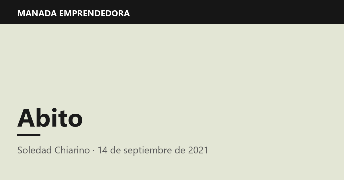Abito, Soledad Chiarino