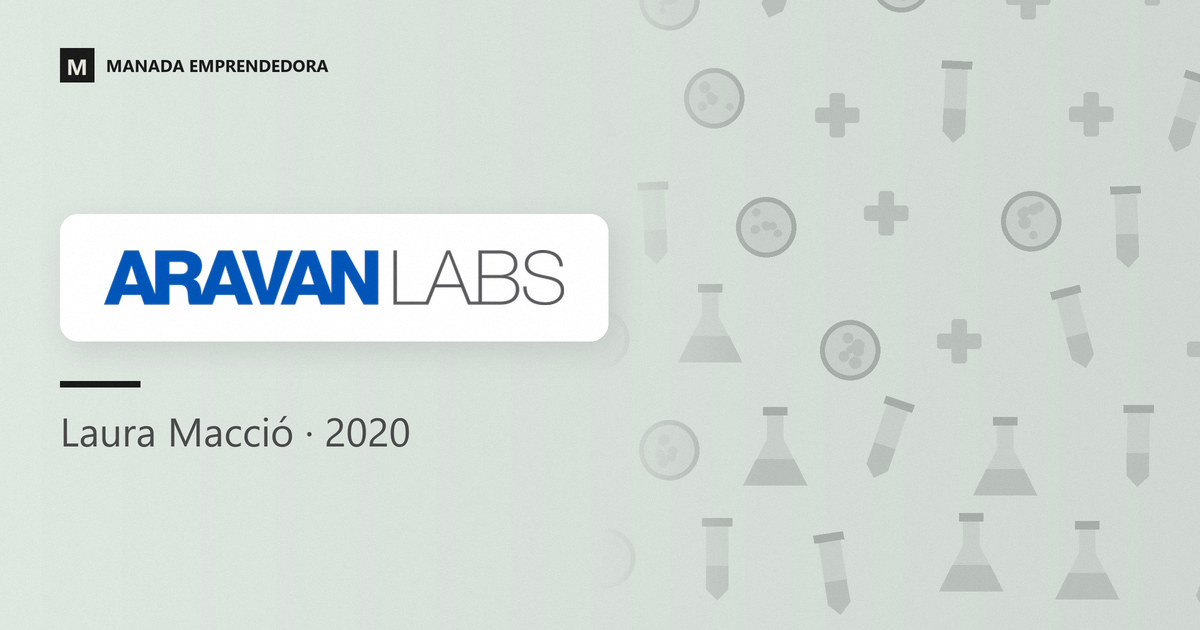 Logo de Aravanlabs y nombre de Laura Macció, su fundadora, entrevistada en Manada Emprendedora en 2020
