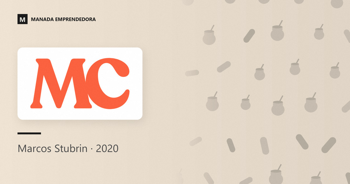 Logo de MateCaps y nombre de Marcos Stubrin, su cofundador, entrevistado en Manada Emprendedora en 2020