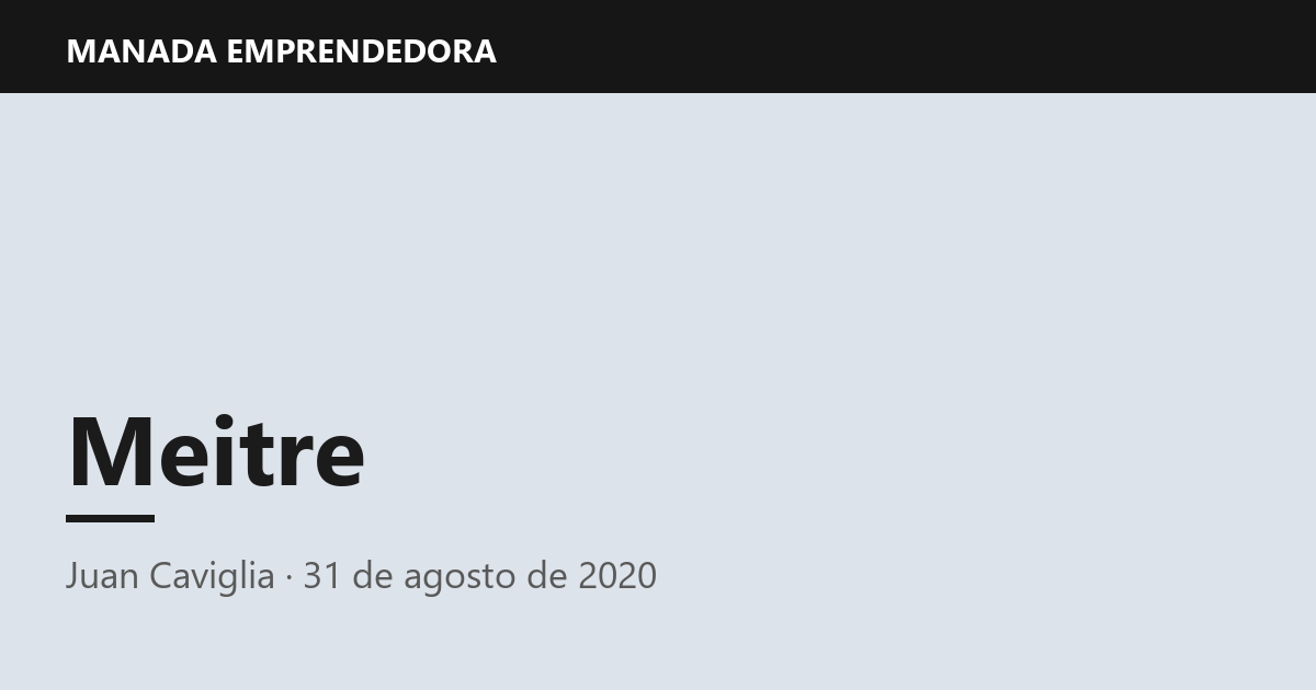 Meitre, Juan Caviglia