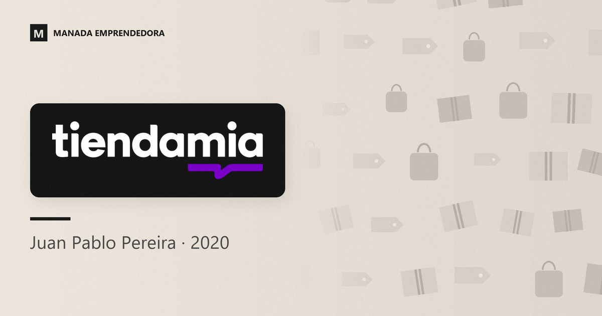 Logo de Tiendamia y nombre de Juan Pablo Pereira, su ex-CEO, entrevistado en Manada Emprendedora en 2020