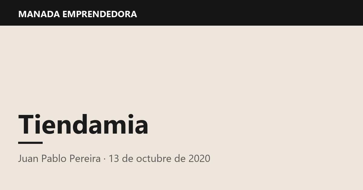 Tiendamia, Juan Pablo Pereira