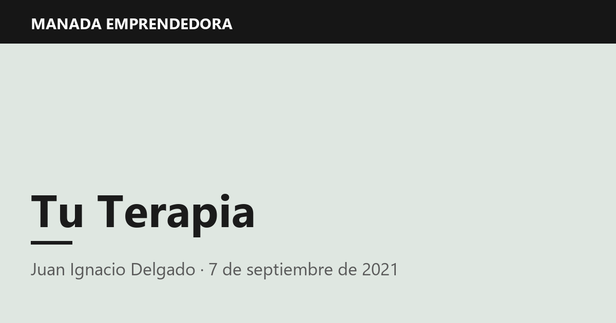 Tu Terapia, Juan Ignacio Delgado