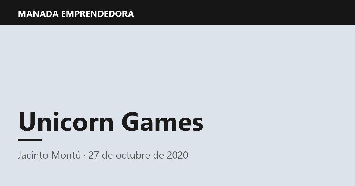 Unicorn Games, Jacinto Montú